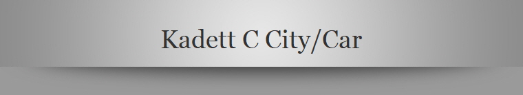 Kadett C City/Car