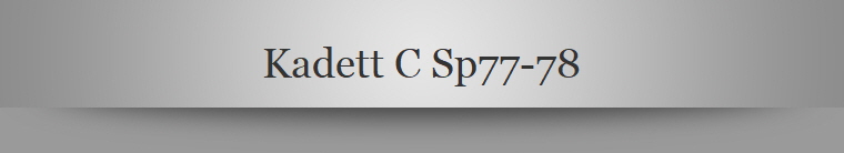 Kadett C Sp77-78