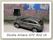 Studie Antara GTC Bild 1b

Hersteller: Norev (360030)
Auflage ???, Mitte 2008

Zum Orginal:
Ein Jahr vor Erscheinen des realen Antara zeigt Opel vorab die Studie GTC auf der IAA 2005.