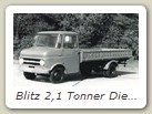 Blitz 2,1 Tonner Diesel 1970

Keine Modelle bekannt.
Ab 1968 konnte man erstmalig einen Diesel ordern.