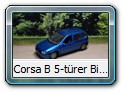 Corsa B 5-türer Bild 1a (07/97 - 08/00)

Hersteller: carmodel (Basis GAMA)

umlackiert in ardenblaumetallic als Faceliftversion