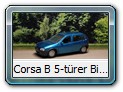 Corsa B 5-türer Bild 3a (08/93 - 06/97)

Hersteller: GAMA (Bulgarien, 1005, 1799519 bei Opel)
karibikblaumetallic Auflage ??? Jahr ab 2000