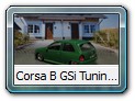 Corsa B GSi Tuning Bild 2
Verspoilert habe ich diesen GSi nicht weiter, da er schon sportlich genug ist. Aufgrund der Farben nenne ich diesen Corsa "Laubfrosch", als Anlehnung an das Original 4/12PS von 1924. Innen wie aussen beherrschen zwei Grüntöne dieses Gefährt. Sporträder von Sprint43 und selbstgemachte Doppelrohranlage runden den GSi ab.