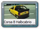 Corsa B Halbcabrio Bild 2

Zum Modell:
von privat umgebaut (Einzelstück, Basis GAMA)

Hersteller: Rialto
Als Bausatz oder Fertigmodell in blaumetallic auch als Vauxhall oder Holden

Zum Original: In einer Kleinserie soll dieses Halbcabrio herausgebracht worden sein.