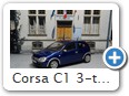 Corsa C1 3-türer Bild 7a

Hersteller: Minichamps (430040305)
ultrablaumetallic / silber 1.008 mal KW 14/2007

Folgende Sondermodelle gibt es:
dunkelblaumetallic "Corsa - Das Werk ein starkes Team"