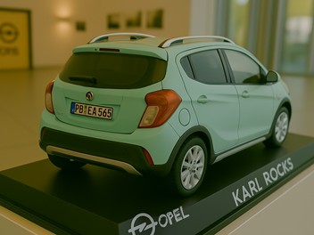 

So könnte ein Modellauto aussehen, leider sind keine geplant.