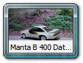 Manta B 400 Daten
Natürlich war im 400er der 2,4 E - Motor mit 144 PS und einer Höchstgeschwindigkeit von 210 km/h verbaut. Insgesamt wurden 245 Stück zu etwa 31.200 DM = 16.000 Euro verkauft.