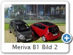Meriva B1 Bild 2

Hersteller: Minichamps
magmarot 1008 mal KW 9 / 2012
muskatnussbraunmetallic 1008 mal KW 39 / 2012