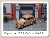 Olympia 1935 Cabrio Bild 2a
Hersteller: De Agostini (IXO sw2ws98)
Nr. 98 der polnischen Serie militärischer Fahrzeuge (samochody wojskowe II wojny swiatowej), Version Deutsche Afrikakorps Juni 1942, Gazala, Lybien, erschinen Anfang 2025