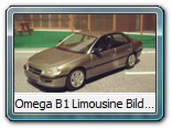 Omega B1 Limousine Bild 5

Hersteller: Schuco
rauchgraumetallic 
Auflagen und Erscheinungsjahr sind nicht bekannt.