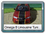 Omega B Limousine Tuning Bild 1

Eigenumbau einer Limousine. Alle Verspoilerungen sind Eigenanfertigungen, lackiert wurde in sunriseorangemetallic (orange), toffebraunmetallic (braun oben), dunkelmahagonibraumetallic (seitliches braun). Die Farben wurden mit gelben Streifen abgesetzt. Auspuffrohre und Heckflügel sind ebenfalls Eigenbauten. Räder sind Sprint43. Auch der Innenraum wurde farblich angepasst.