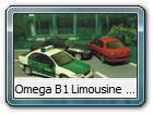 Omega B1 Limousine Bild 2

Hersteller: Schuco
magmarot (04023),magicgrau,Polizei,
Auflagen und Erscheinungsjahr sind nicht bekannt.

Hersteller: 2d Model
5 diverse Police - Varianten in einer Auflage von 150 oder 250 brachte die Firma für den englischen Markt heraus.
