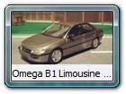 Omega B1 Limousine Bild 5

Hersteller: Schuco
rauchgraumetallic 
Auflagen und Erscheinungsjahr sind nicht bekannt.
