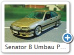 Senator B Umbau Phase 3/1

Dritte und letzte Version ist jetzt mit Heckflgel, Aussenspiegel und Scheibenwischer. Endlich ist die Sportskanone fertig.