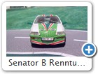 Senator B Renntuning Bild 1
Dies ist ein Fantasieumbau meinerseits. Verspoilerungen und Heckflügel sind Eigenbauten. Aussenspiegel stammen vom Astra H. Räder sind von Sprint43, Scheibenwischer von Tameo. Rennsitz wurde eingebaut (Hersteller unbekannt) und die Inneneinrichtung farblich verändert. Die Aussenlackierung ist casablancaweiss, Grüntöne sind Emailfarben, rot und Castrol-Werbung sind Decals. Nummernschilder sind selbst angefertigt worden.