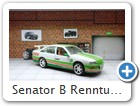 Senator B Renntuning Bild 2
Dies ist ein Fantasieumbau meinerseits. Verspoilerungen und Heckflügel sind Eigenbauten. Aussenspiegel stammen vom Astra H. Räder sind von Sprint43, Scheibenwischer von Tameo. Rennsitz wurde eingebaut (Hersteller unbekannt) und die Inneneinrichtung farblich verändert. Die Aussenlackierung ist casablancaweiss, Grüntöne sind Emailfarben, rot und Castrol-Werbung sind Decals. Nummernschilder sind selbst angefertigt worden.