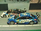 Vectra C DTM 2004 Bild 3
Zum Modell:
Hersteller: Minichamps
blau, 2.256 mal KW 24/2005
wei遙laurotschwarz, 2.304 mal KW 23/2004
Zum Original:
Auch diese zwei Boliden werden bei Minichamps hergestellt. Oben hinten Valvoline fuhr Dumbreck, oben vorne OPC fuhr Reuter.